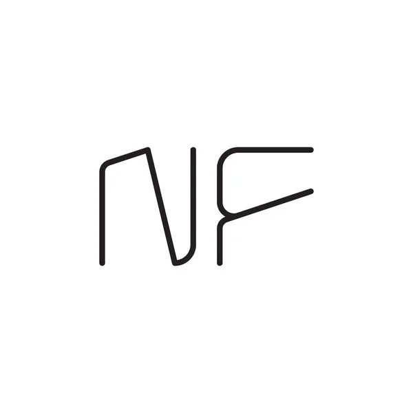 Nf初始字母标识模板矢量图标设计 — 图库矢量图片
