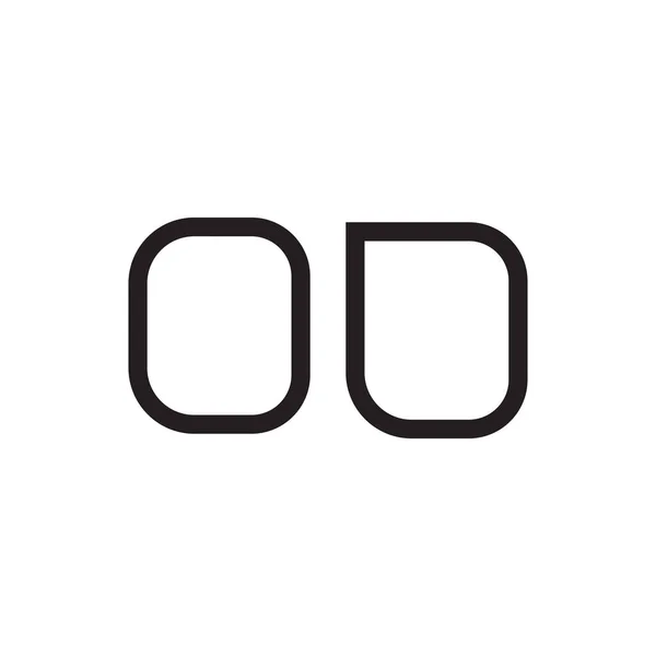 Początkowej Ikony Logo Wektora Litery — Wektor stockowy