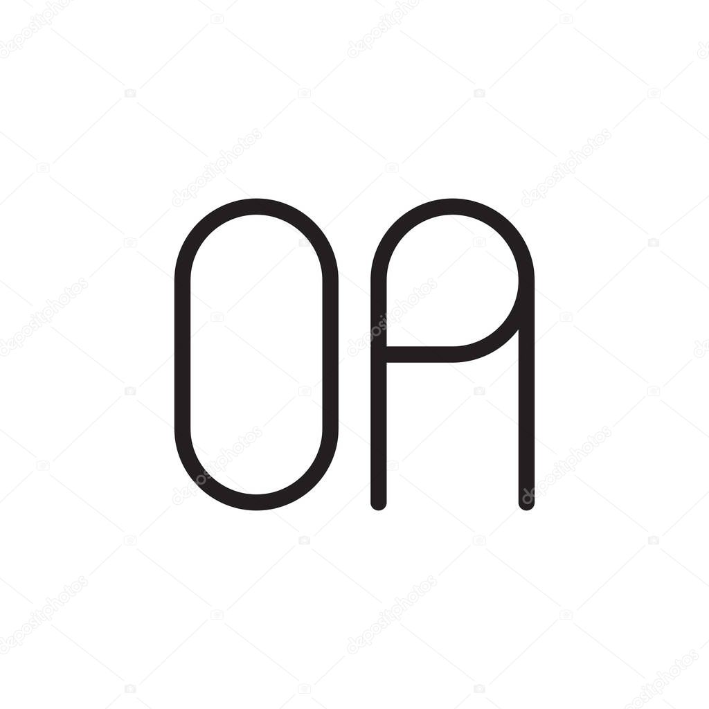 oa initial letter vector logo icon