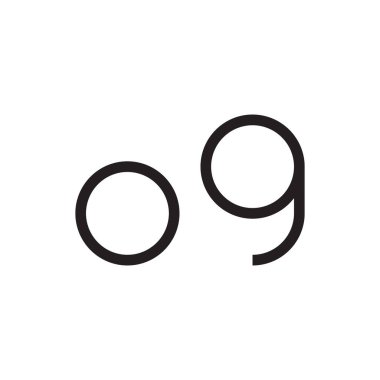 og ilk harf vektör logo simgesi