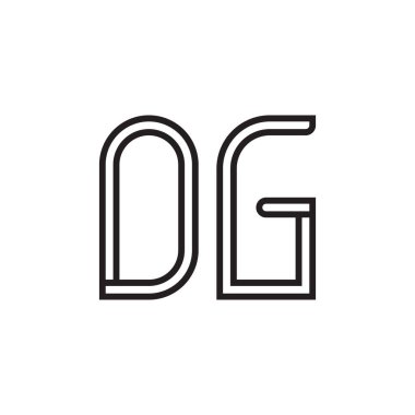 og ilk harf vektör logo simgesi