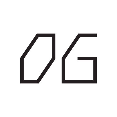 og ilk harf vektör logo simgesi