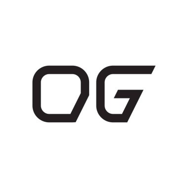og ilk harf vektör logo simgesi