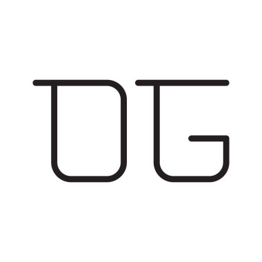 og ilk harf vektör logo simgesi