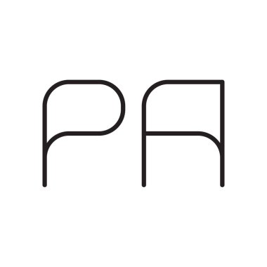 pa ilk harf vektör logosu simgesi