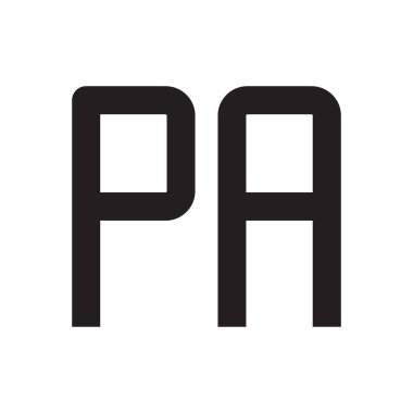 pa ilk harf vektör logosu simgesi