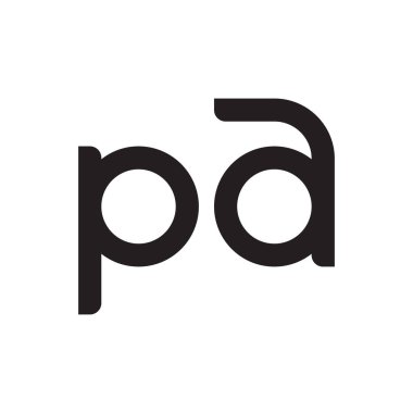 pa ilk harf vektör logosu simgesi