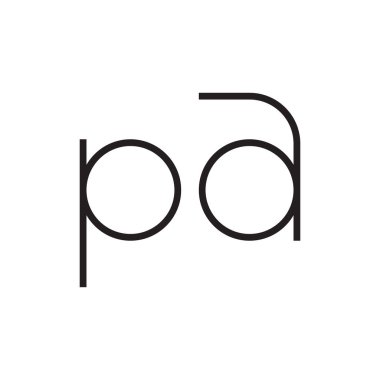 pa ilk harf vektör logosu simgesi