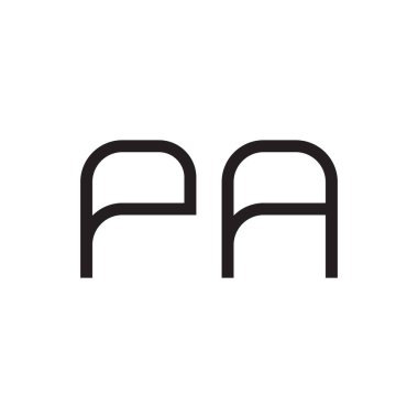 pa ilk harf vektör logosu simgesi