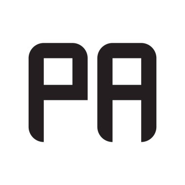 pa ilk harf vektör logosu simgesi