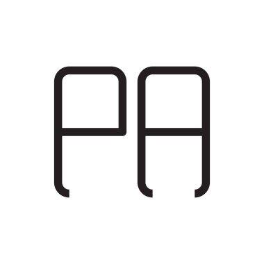 pa ilk harf vektör logosu simgesi
