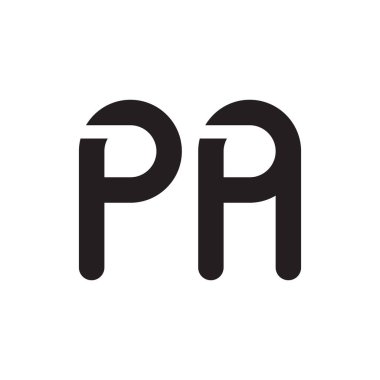 pa ilk harf vektör logosu simgesi
