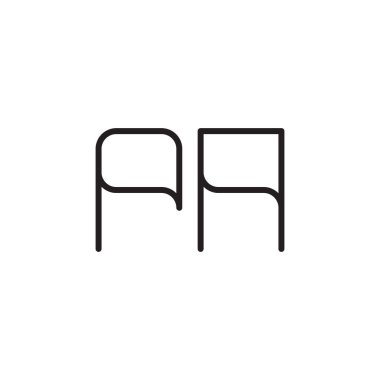 pa ilk harf vektör logosu simgesi