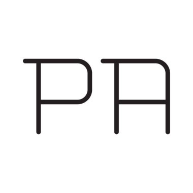 pa ilk harf vektör logosu simgesi