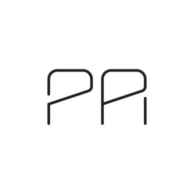 pa ilk harf vektör logosu simgesi