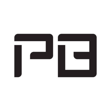 pb ilk harf vektör logo simgesi