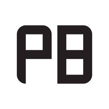 pb ilk harf vektör logo simgesi