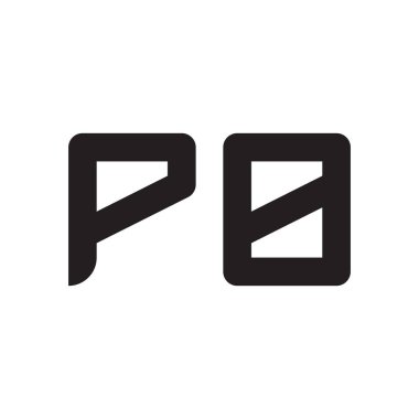pb ilk harf vektör logo simgesi