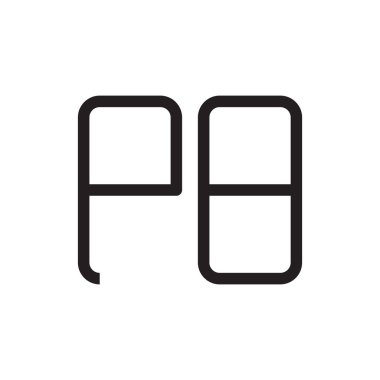 pb ilk harf vektör logo simgesi