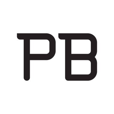 pb ilk harf vektör logo simgesi