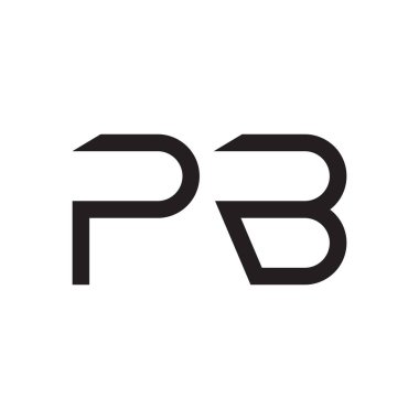 pb ilk harf vektör logo simgesi