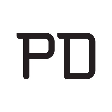 pd ilk harf vektör logo simgesi