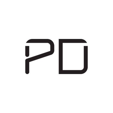pd ilk harf vektör logo simgesi