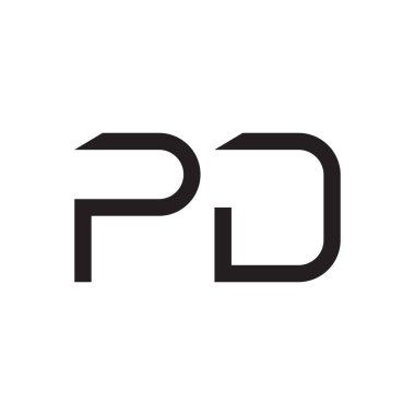 pd ilk harf vektör logo simgesi