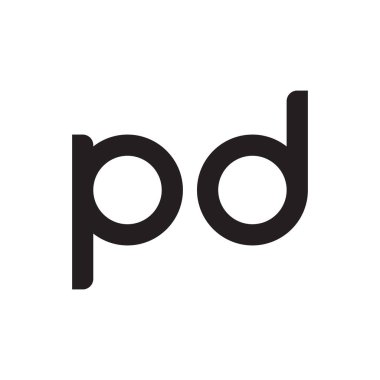 pd ilk harf vektör logo simgesi