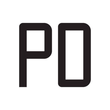 pd ilk harf vektör logo simgesi