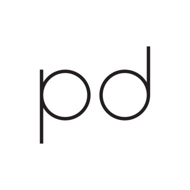 pd ilk harf vektör logo simgesi