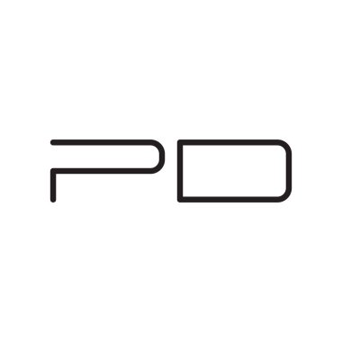 pd ilk harf vektör logo simgesi