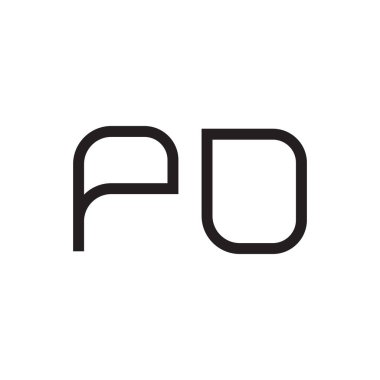 pd ilk harf vektör logo simgesi