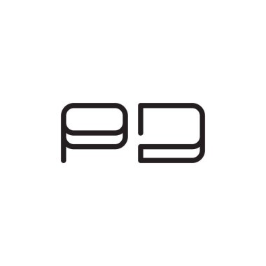 pd ilk harf vektör logo simgesi