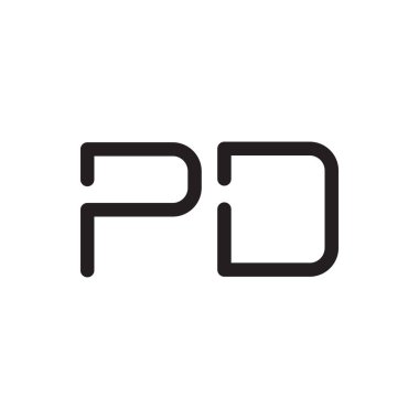 pd ilk harf vektör logo simgesi