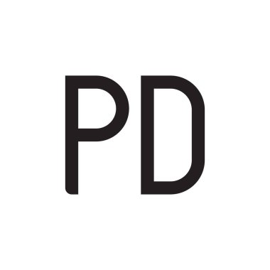 pd ilk harf vektör logo simgesi