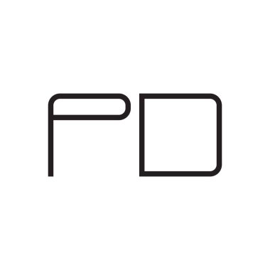 pd ilk harf vektör logo simgesi