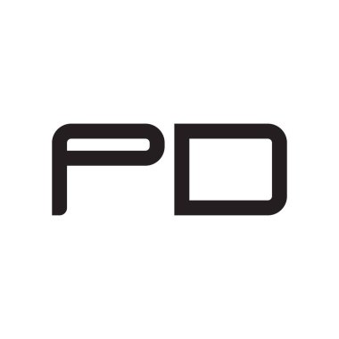 pd ilk harf vektör logo simgesi