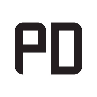 pd ilk harf vektör logo simgesi