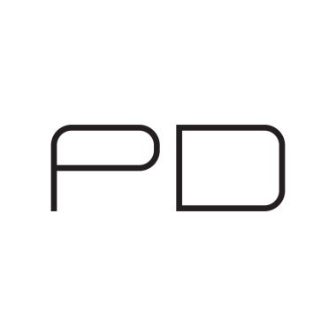 pd ilk harf vektör logo simgesi