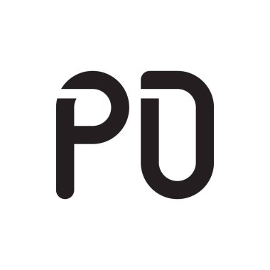 pd ilk harf vektör logo simgesi