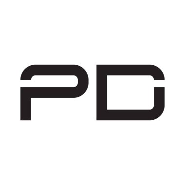 pd ilk harf vektör logo simgesi