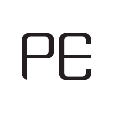 İlk harf vektör logo simgesini yaz