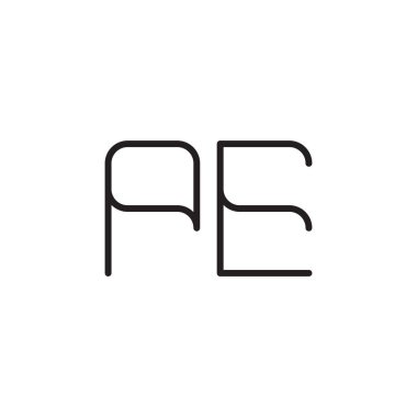 İlk harf vektör logo simgesini yaz