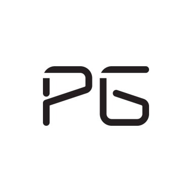 pg ilk harf vektör logo simgesi