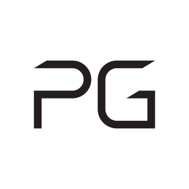 pg ilk harf vektör logo simgesi