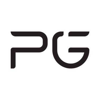 pg ilk harf vektör logo simgesi