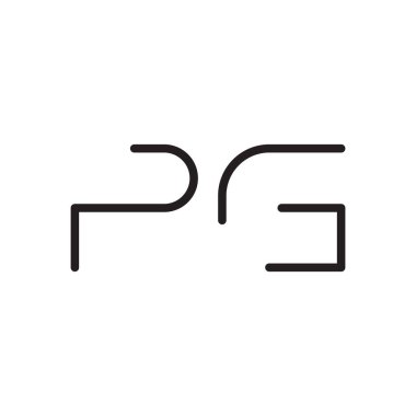 pg ilk harf vektör logo simgesi