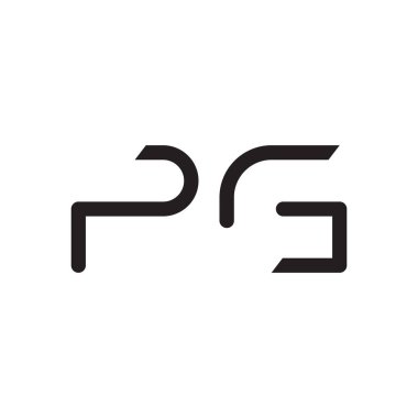 pg ilk harf vektör logo simgesi