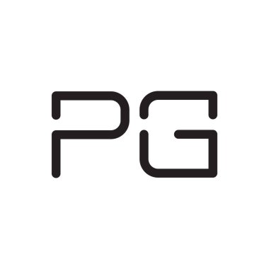 pg ilk harf vektör logo simgesi